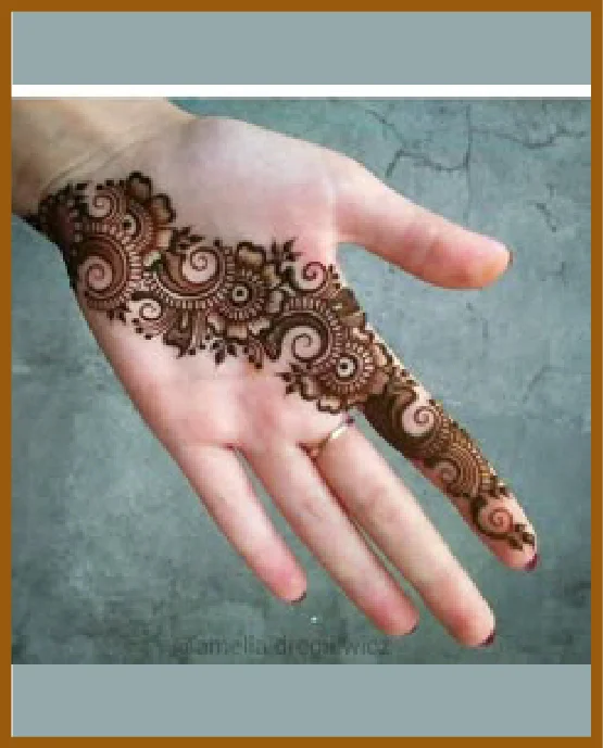 Top Palm Styled Simple Front Hand Mehndi Design